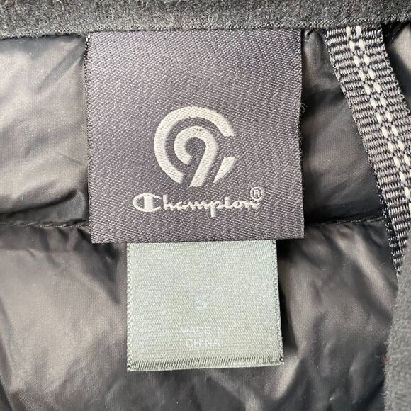 Champion Men's Down Puffer Jacket Size S Black Down & Feather - Picture 7 of 15